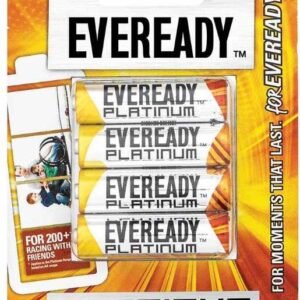 Eveready Batteries Platinum Alkaline Size AA 1.5v (4 per pack)