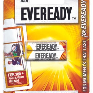 Eveready Batteries Platinum Alkaline Size AAA 1.5v (2 per pack)