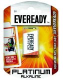 Eveready Batteries Platinum Alkaline Size LR9V 9v ( 1 per pack)