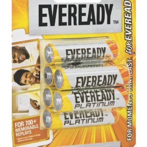 Eveready Batteries Platinum Alkaline Size AA 1.5v (6 per pack)