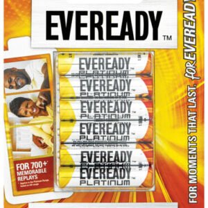 Eveready Batteries Platinum Alkaline Size AAA 1.5v (6 per pack)