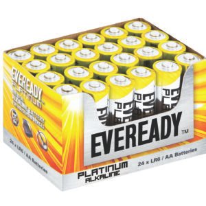 Eveready Batteries Platinum Alkaline Size AA 1.5v (24 per pack)