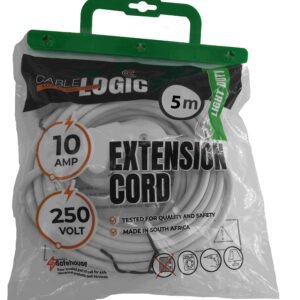 Extension cord 5m White 10A (1.0mm x 3 Cores)
