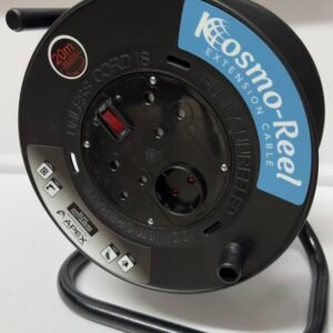 Extension Reel Plastic 20m Black 15A 1.5mm Kosmo